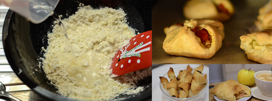 Puff Pastry with vegetables in curry and hot chili