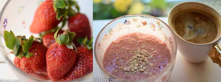 Strawberry Smoothie with Oatmeal