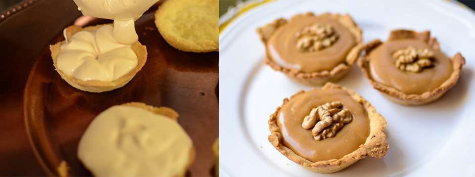 Cupcakes with Confiture de lait et Walnuts