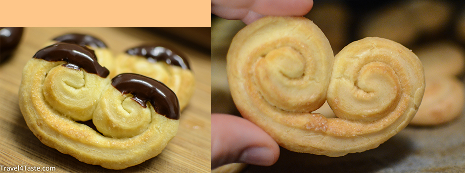 Elephant ears cookies (fr. Palmiers; de. Schweineohren)