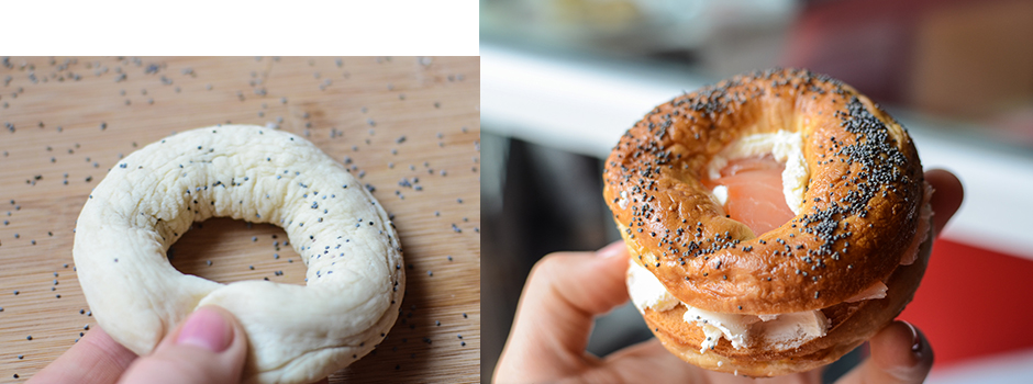 Homemade Bagels with poppy seeds