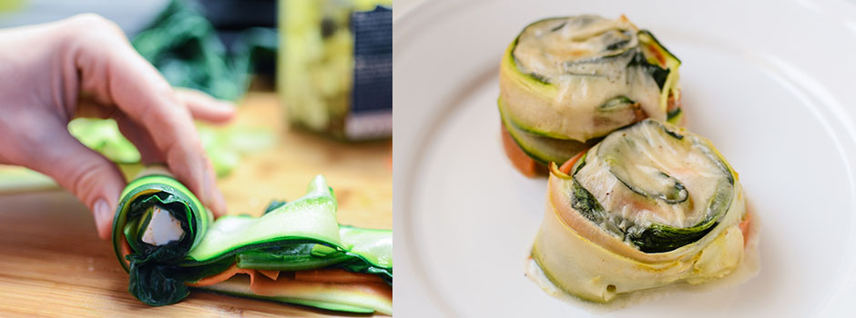 Vegetable rolls with Béchamel sauce