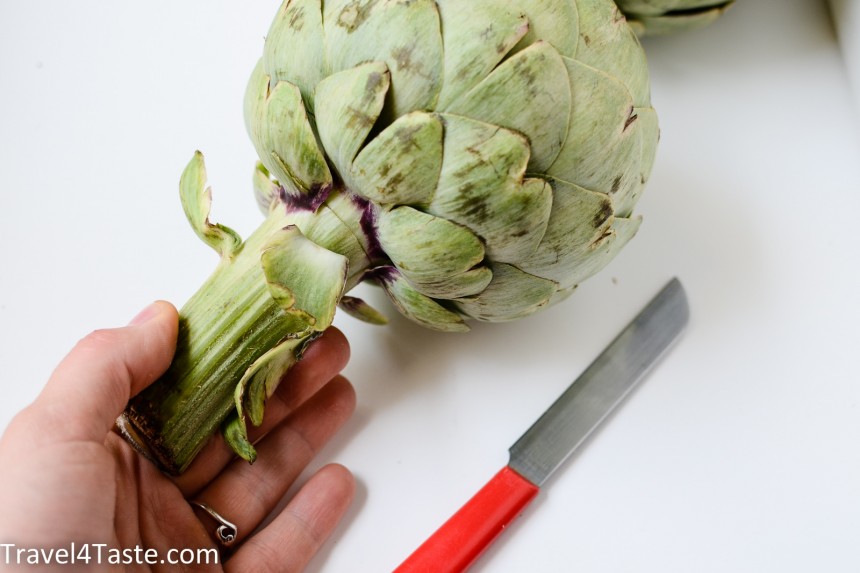 Simple preparation of Artichoke (in the oven) Travel For Taste