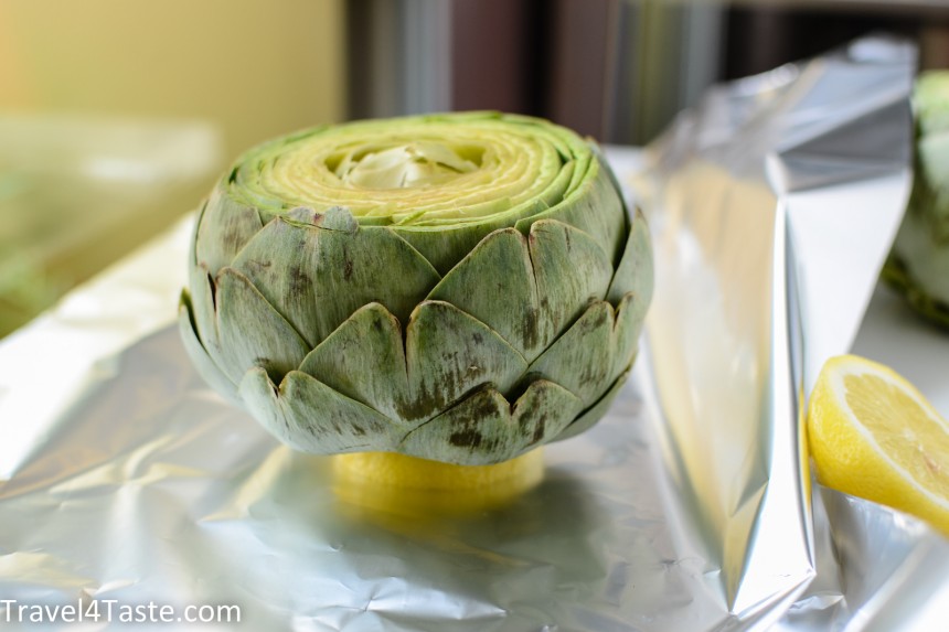 Simple preparation of Artichoke (in the oven) Travel For Taste