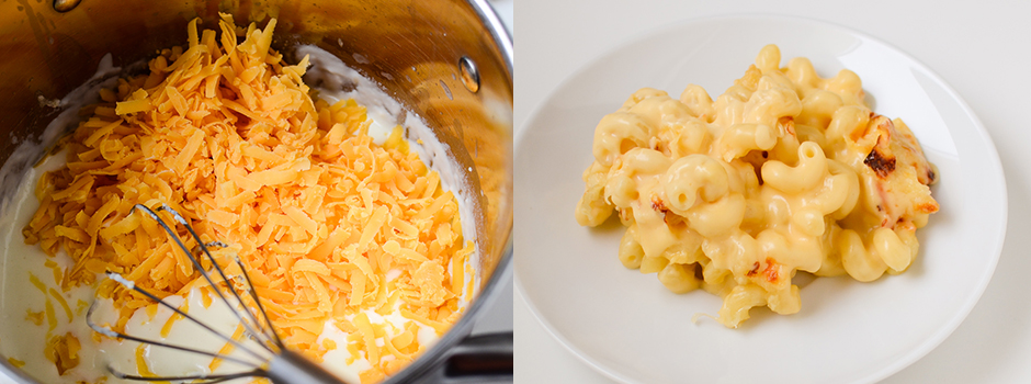Mac & Cheese (made with Bechamel sauce and Cheddar cheese)