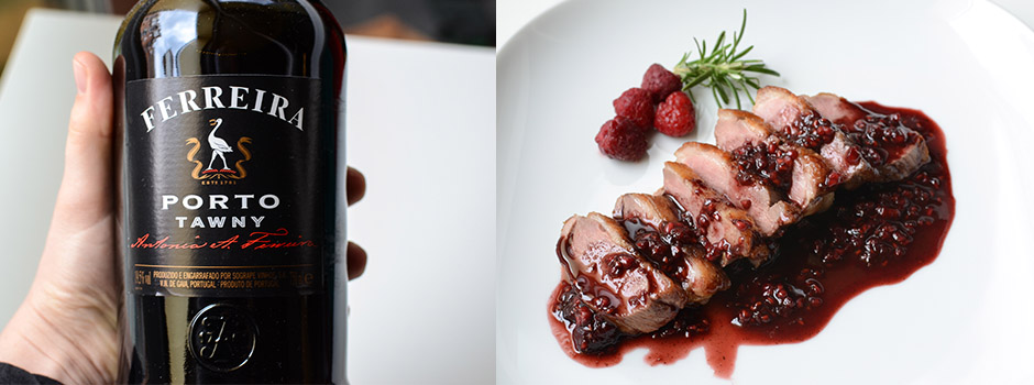 Duck with Port Wine & Raspberries