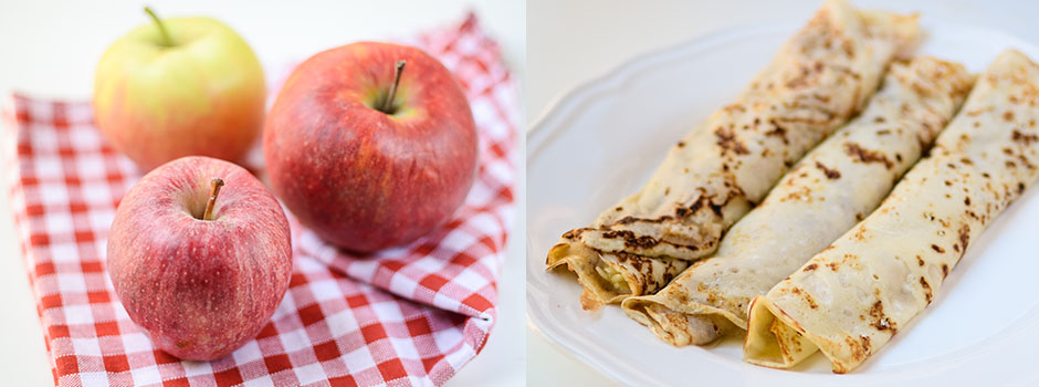 Crêpes (Pancakes) with Applesauce