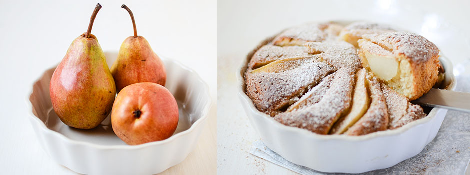 Yogurt Cake with Pears and Orange Zest