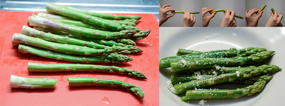 Green Asparagus with Olive Oil, Garlic & Parmesan