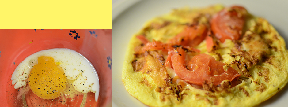 Omelettes with Goat Cheese and Tomatoes