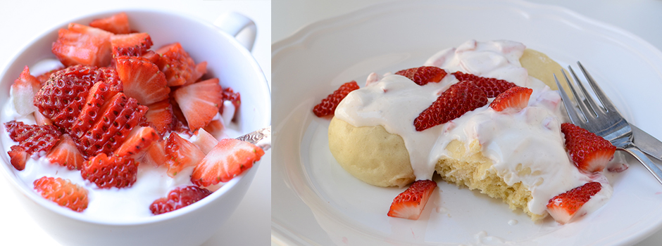 Polish Steamed Dumplings (pl. Pampuchy :) ) with Strawberries