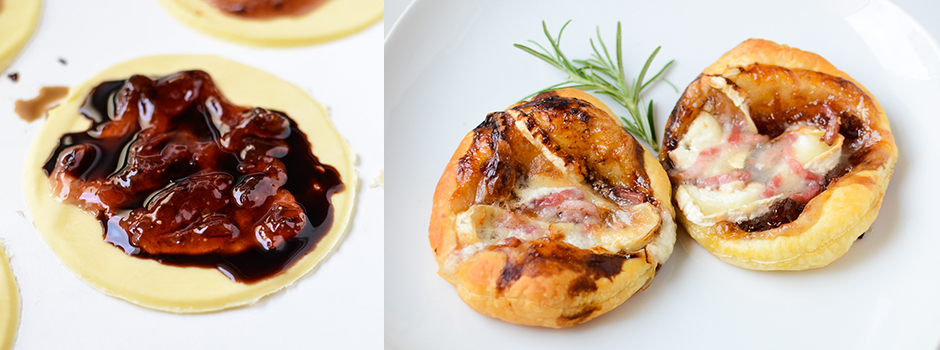 Express: Goat cheese baked with Figs and Bacon on the Puff Pastry