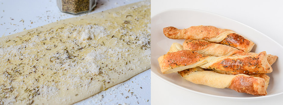 Puff Pastry Sticks with Parmesan & Herbes de Provence
