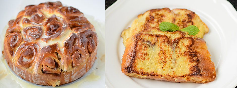 French Toasts made with Cinnamon Rolls